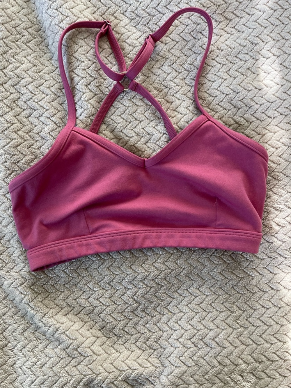 Bombshell Sportswear Raspberry Crossback Sports Bra